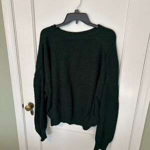 SHEIN Dark Green Crew Neck Sweater